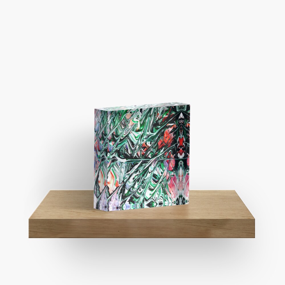 Green Madness Acrylic Block