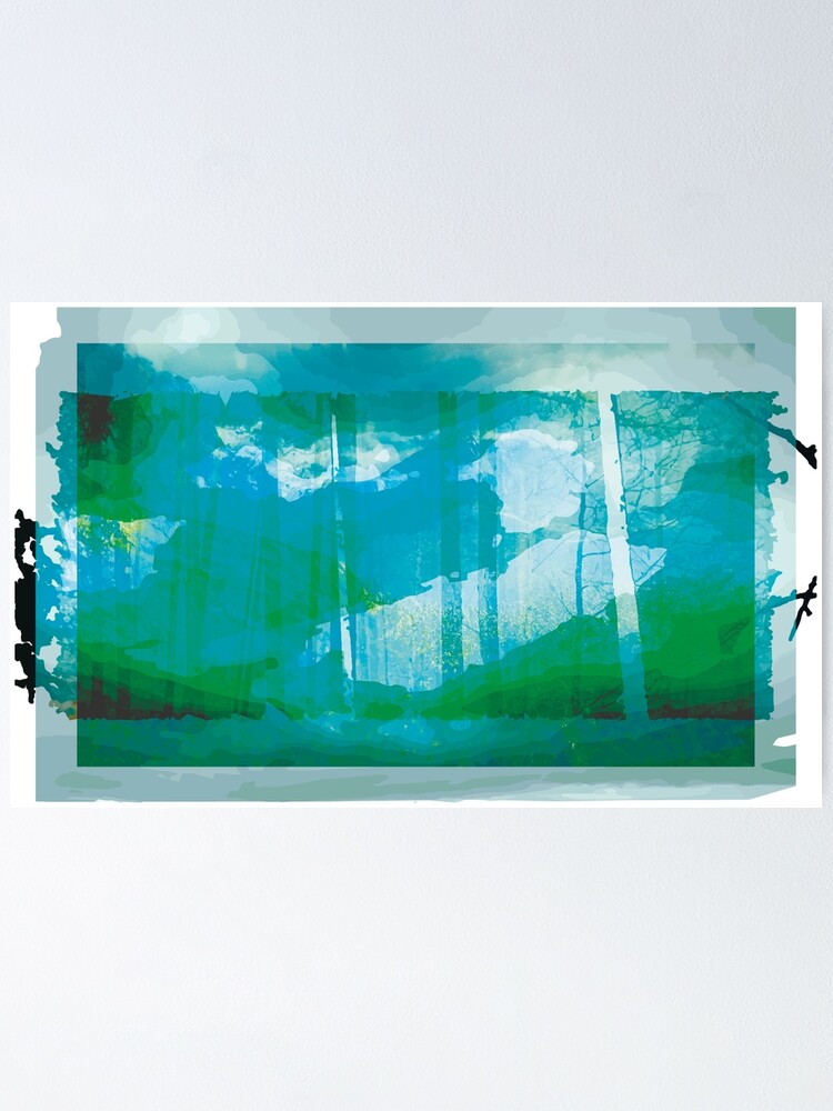 Alternate view of aqua Poster