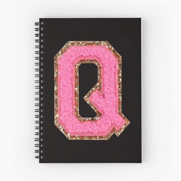 Item preview, Q - Bubblegum Glitter Varsity Letter Patches designed and sold by Monograms Ultd.