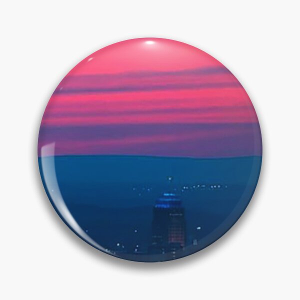 Item preview, Allentown PA skyline at sunset, photograph pink and blue designed and sold by Nostrathomas66.