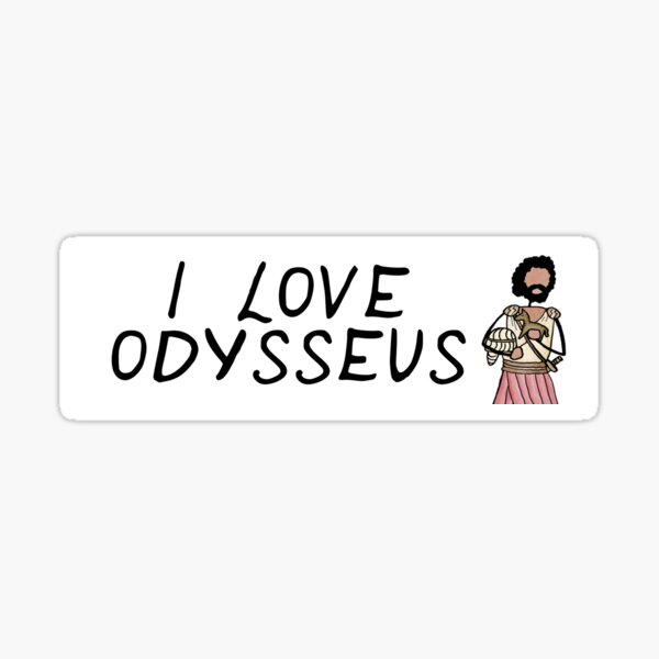 Greek Myth Comix - I LOVE Odysseus Sticker