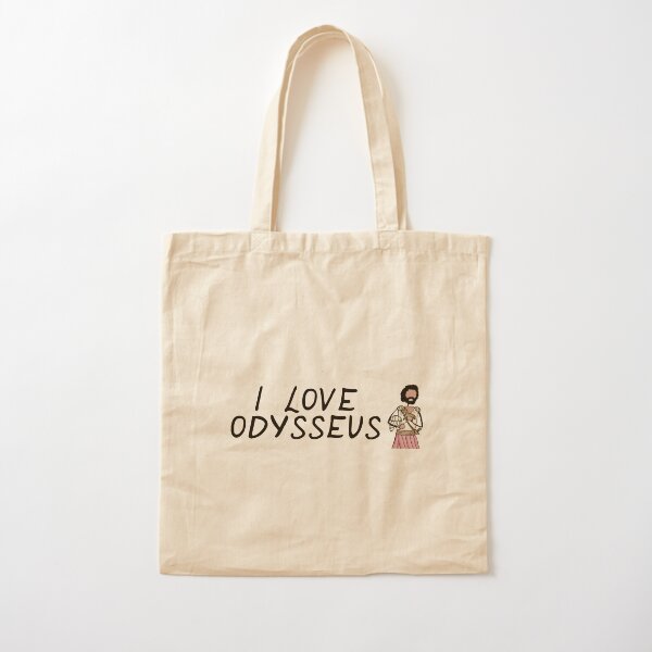 Greek Myth Comix - I LOVE Odysseus Cotton Tote Bag