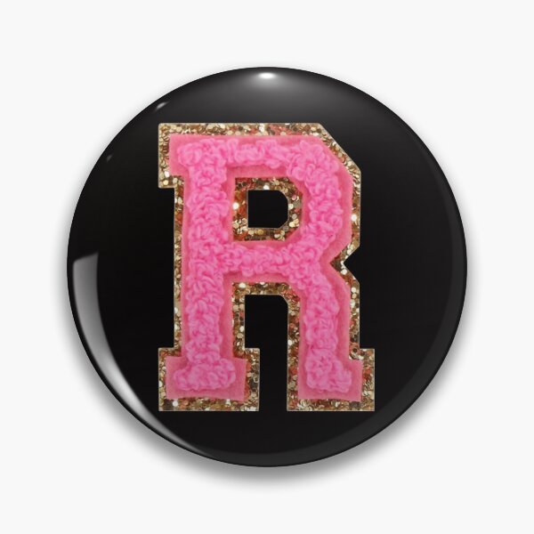 Item preview, R - Bubblegum Glitter Varsity Letter Patches designed and sold by Monograms Ultd.