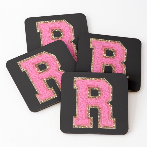 Item preview, R - Bubblegum Glitter Varsity Letter Patches designed and sold by Monograms Ultd.