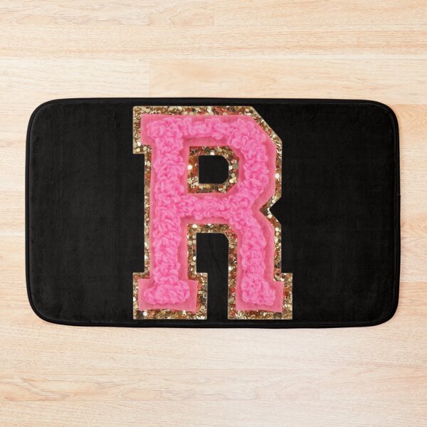 Item preview, R - Bubblegum Glitter Varsity Letter Patches designed and sold by Monograms Ultd.