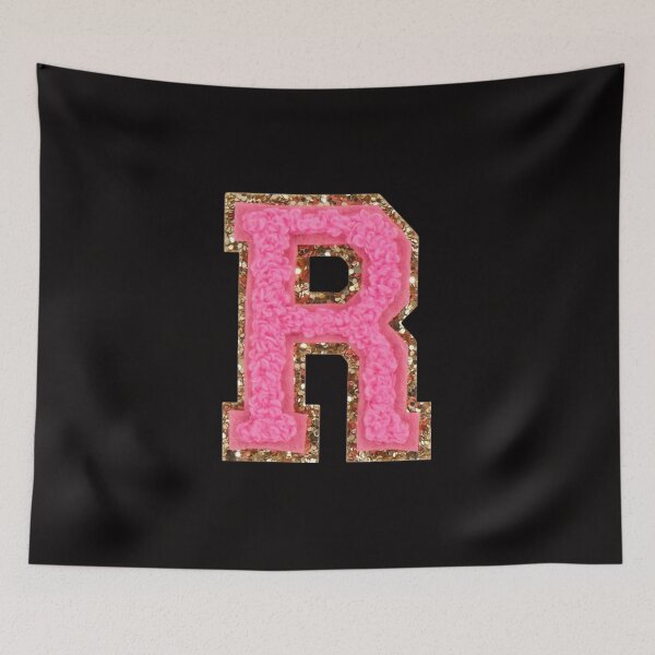 Item preview, R - Bubblegum Glitter Varsity Letter Patches designed and sold by Monograms Ultd.