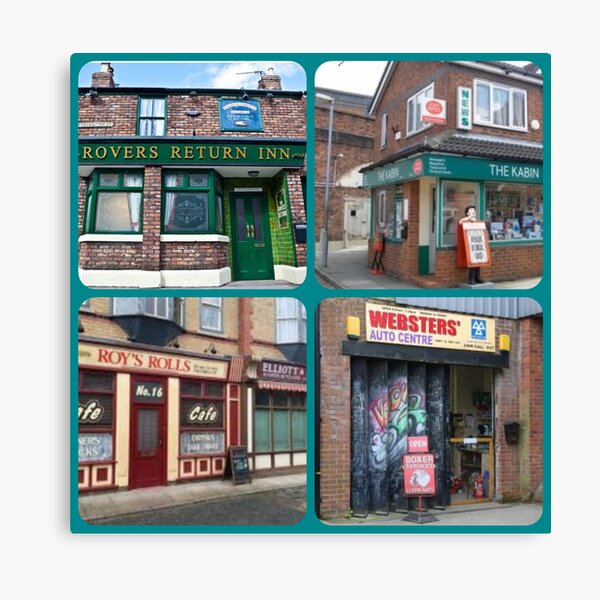 Corrie iconic buildings Canvas Print