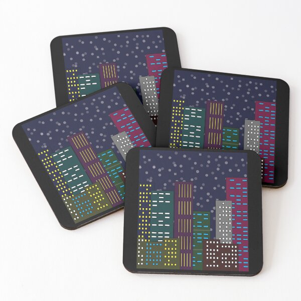 Item preview, Skyline City At Night Lights designed and sold by flofin.