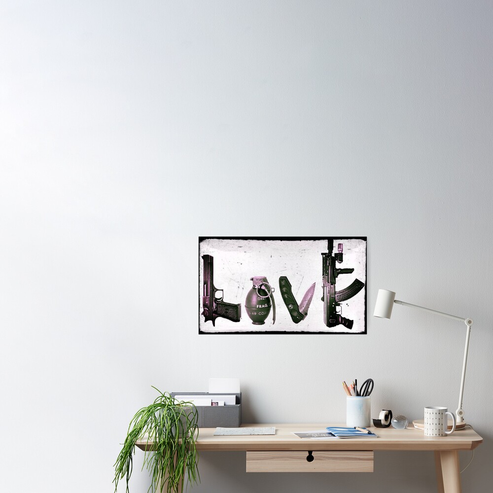 Love Guns Poster By Hessii Redbubble
