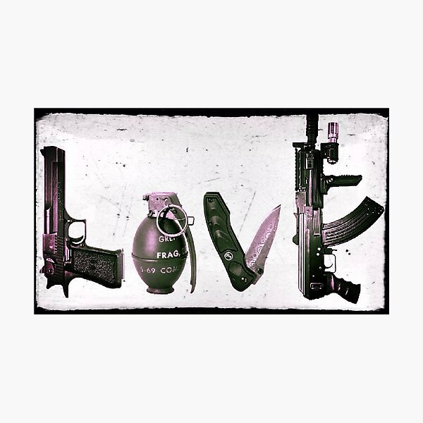 LOVE GUNS Photographic Print