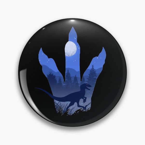 Item preview, Utahraptor Dinosaur at Night • Blue designed and sold by FalconArt.