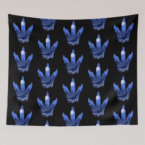 Item preview, Utahraptor Dinosaur at Night • Blue designed and sold by FalconArt.