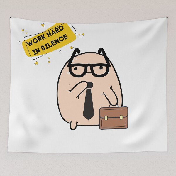 Item preview, Work in silence, little thumb guy's adventures designed and sold by Yellowsprint.