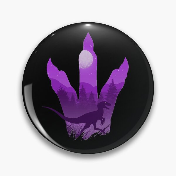 Item preview, Utahraptor Dinosaur at Night • Purple designed and sold by FalconArt.