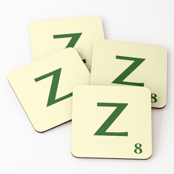 Fitxa de Scrabble de la Z de 8 punts Posavasos (lote de 4)