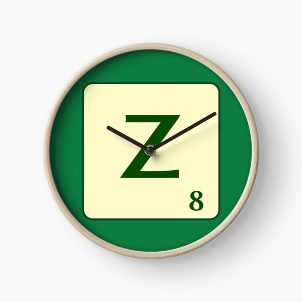 Fitxa de Scrabble de la Z de 8 punts Reloj