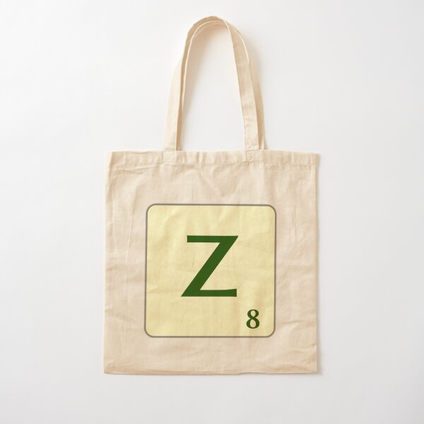 Fitxa de Scrabble de la Z de 8 punts Bolsa de algodón