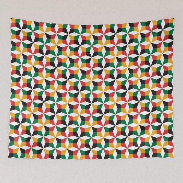 Item preview, Geometric Diamond Pattern (Rasta Colours) designed and sold by John Uttley.