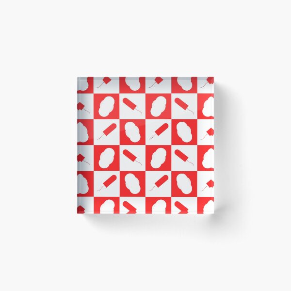 Pad and Tampon Grid Pattern Acrylic Block