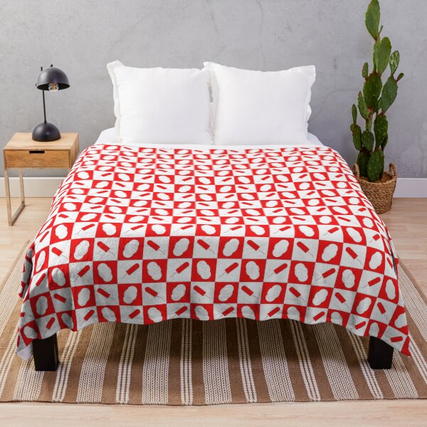 Pad and Tampon Grid Pattern Throw Blanket