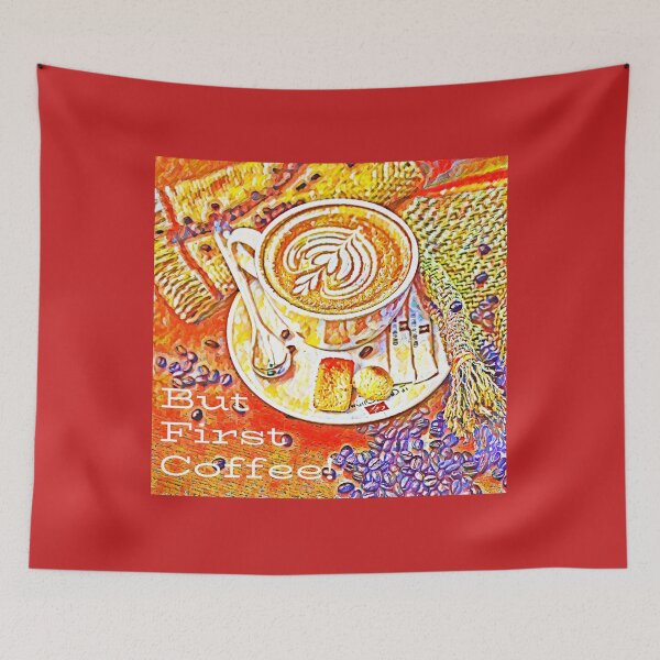 Item preview, But First Coffee (Beautiful impressionist rendering.) designed and sold by CristalleLisa.
