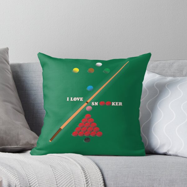 Item preview, I Love Snooker design showing the balls on a snooker table. designed and sold by ajtechdesigns.