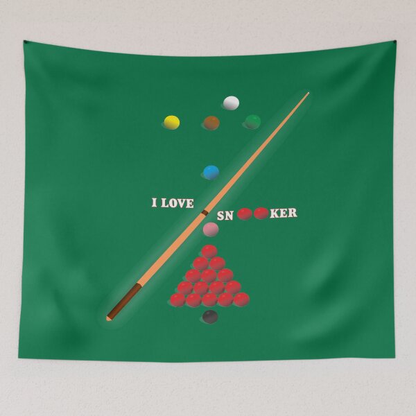 Item preview, I Love Snooker design showing the balls on a snooker table. designed and sold by ajtechdesigns.