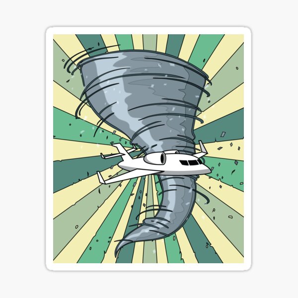 Item preview, Tornado avión tormenta clima designed and sold by flofin.