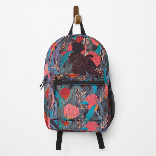 Item preview, Black cat and tulips designed and sold by Syntetyc.
