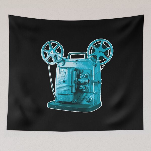 Item preview, Vintage 8MM Home Movie Cameras: Vintage Keystone 8MM Home Movie Projector in Cyan designed and sold by GraffitiSoup.
