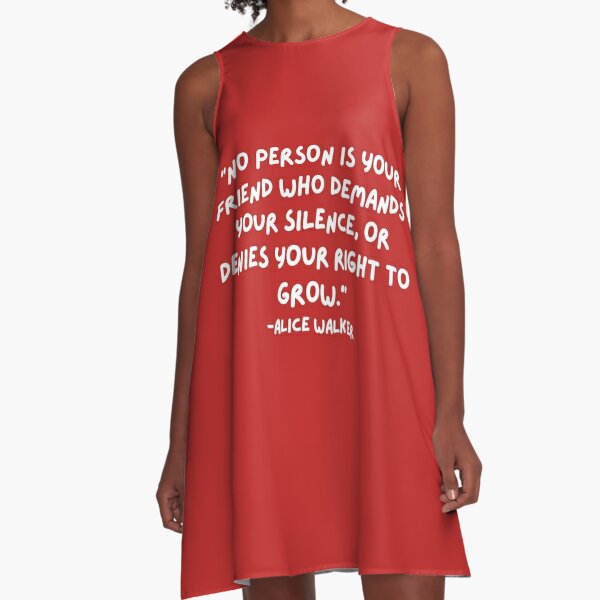 Alice Walker Qutoe A-Line Dress