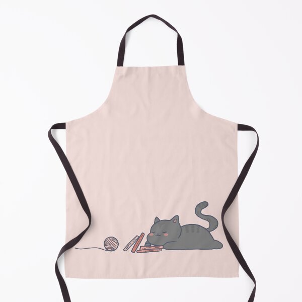 Item preview, Cute Black Cat With a Ball of Yarn And A Neutral Pink Background designed and sold by LittleFlairTee.
