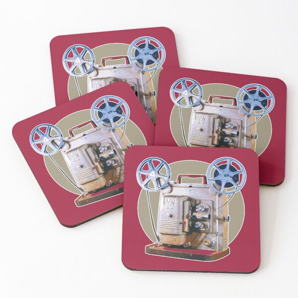 Item preview, Vintage 8MM Home Movie Cameras: Retro Keystone 8MM Home Movie Projector on Tan Circle designed and sold by GraffitiSoup.
