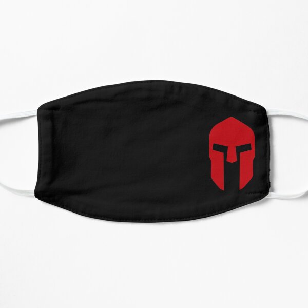 Spartan Helmet Red on Black - Corinthian Type Flat Mask