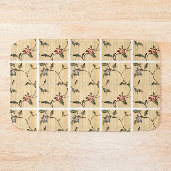 Item preview, Vintage Red and Blue Small Flowers Floral Wallpaper Design designed and sold by kmcs.