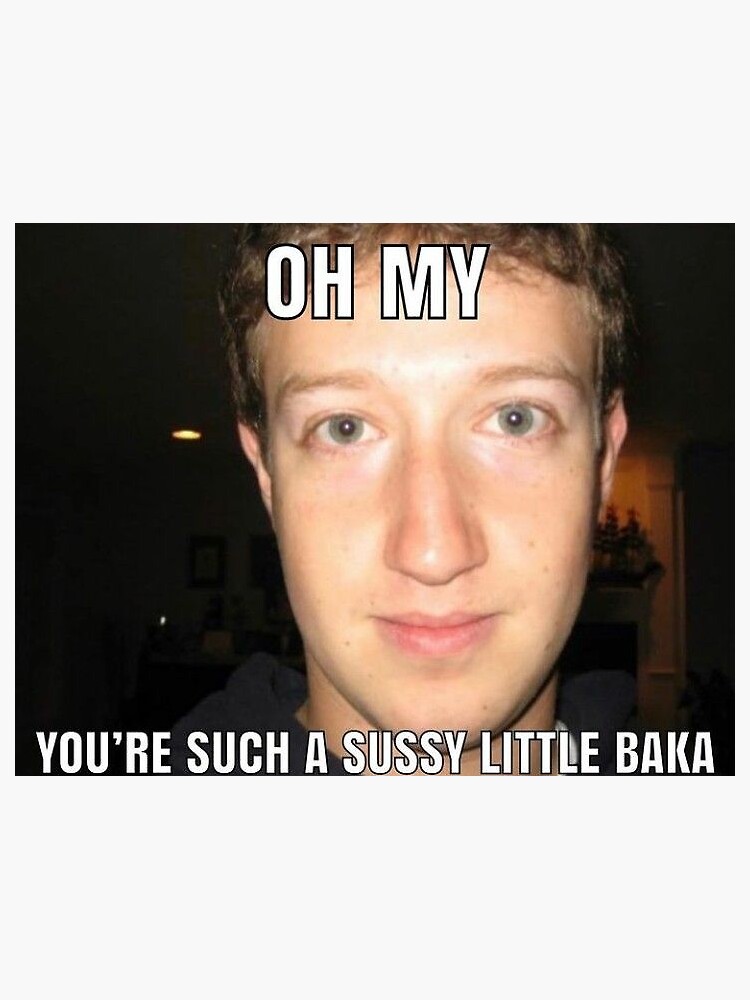 funny meme sussy baka, you're such a sussy baka' Sticker