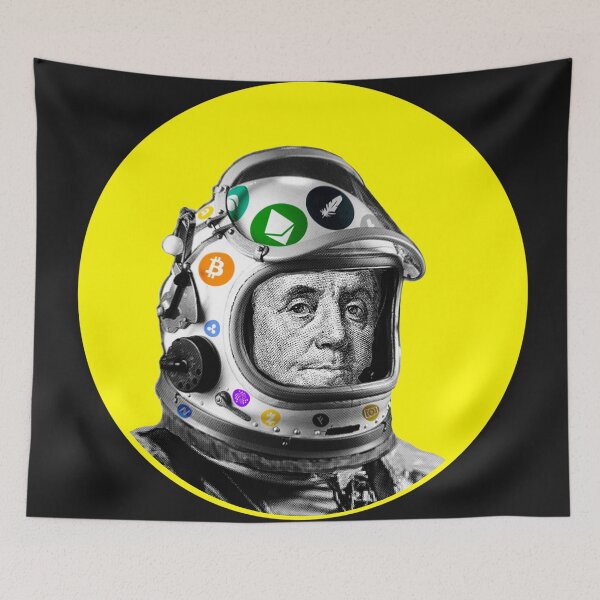 Item preview, Crypto Benjamin | Cyber Space Astronaut Miner | Yellow designed and sold by spinolator.