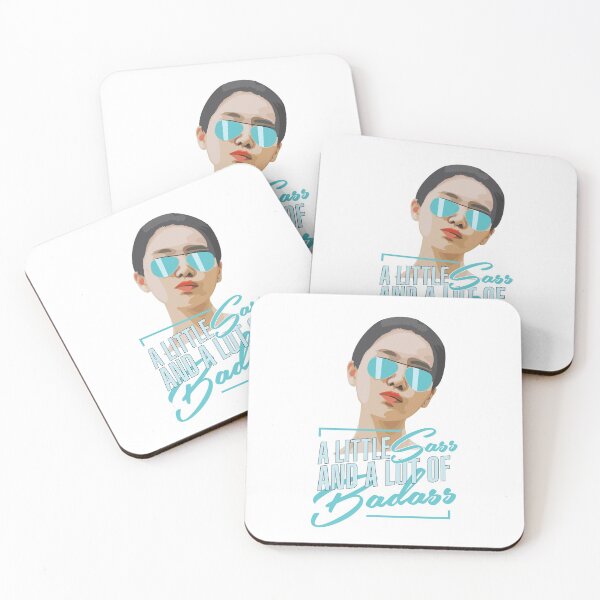 Item preview, A Little Sass And Alot of Badass! Attitude in Aqua on White designed and sold by crazycollective.
