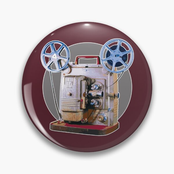 Item preview, Vintage 8MM Home Movie Cameras: Retro Keystone 8MM Home Movie Projector on Gray Circle designed and sold by GraffitiSoup.