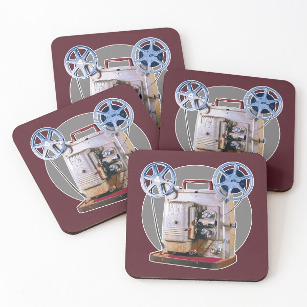 Item preview, Vintage 8MM Home Movie Cameras: Retro Keystone 8MM Home Movie Projector on Gray Circle designed and sold by GraffitiSoup.