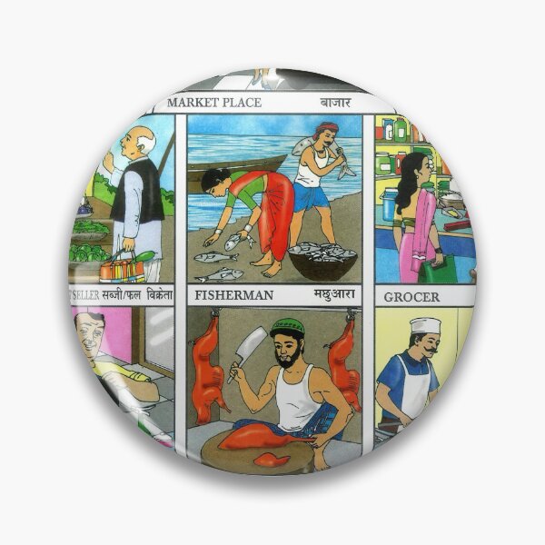 Item preview, Illustrated Chart From India - OCCUPATIONS Rare Vintage High Quality designed and sold by VISIBLECREATION.