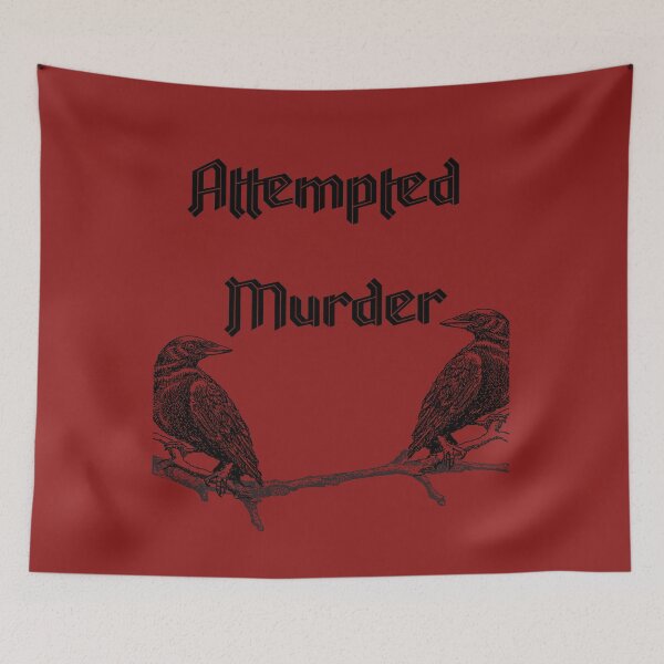 Item preview, Attempted Murder, 2 crows design designed and sold by Constant Readers.