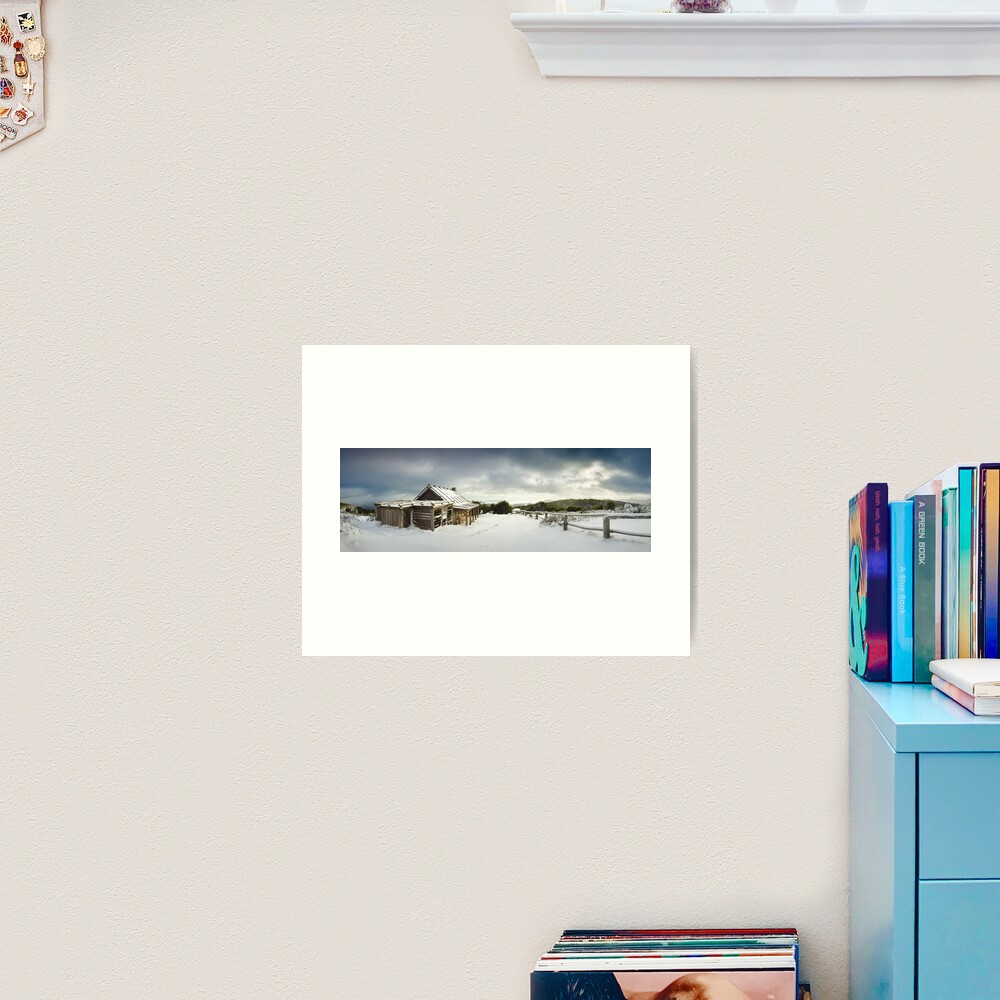 Craigs Hut Winter Morning, Mt Stirling, Victoria, Australia Art Print