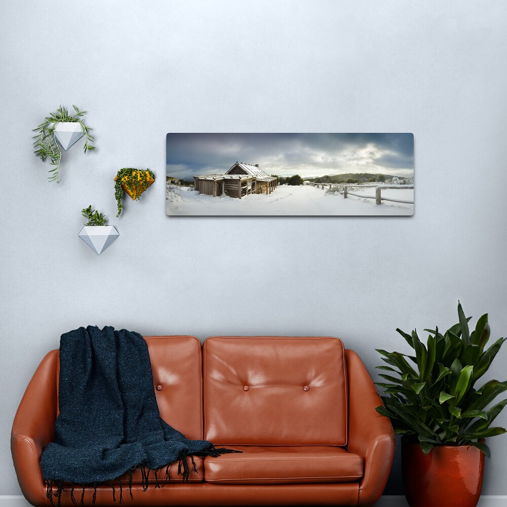 Craigs Hut Winter Morning, Mt Stirling, Victoria, Australia Metal Print