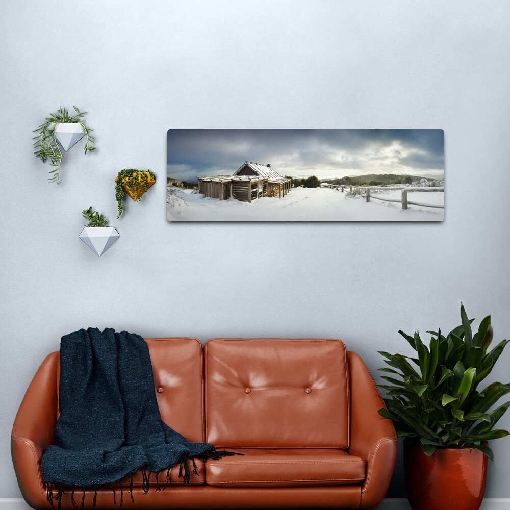 Craigs Hut Winter Morning, Mt Stirling, Victoria, Australia Metal Print