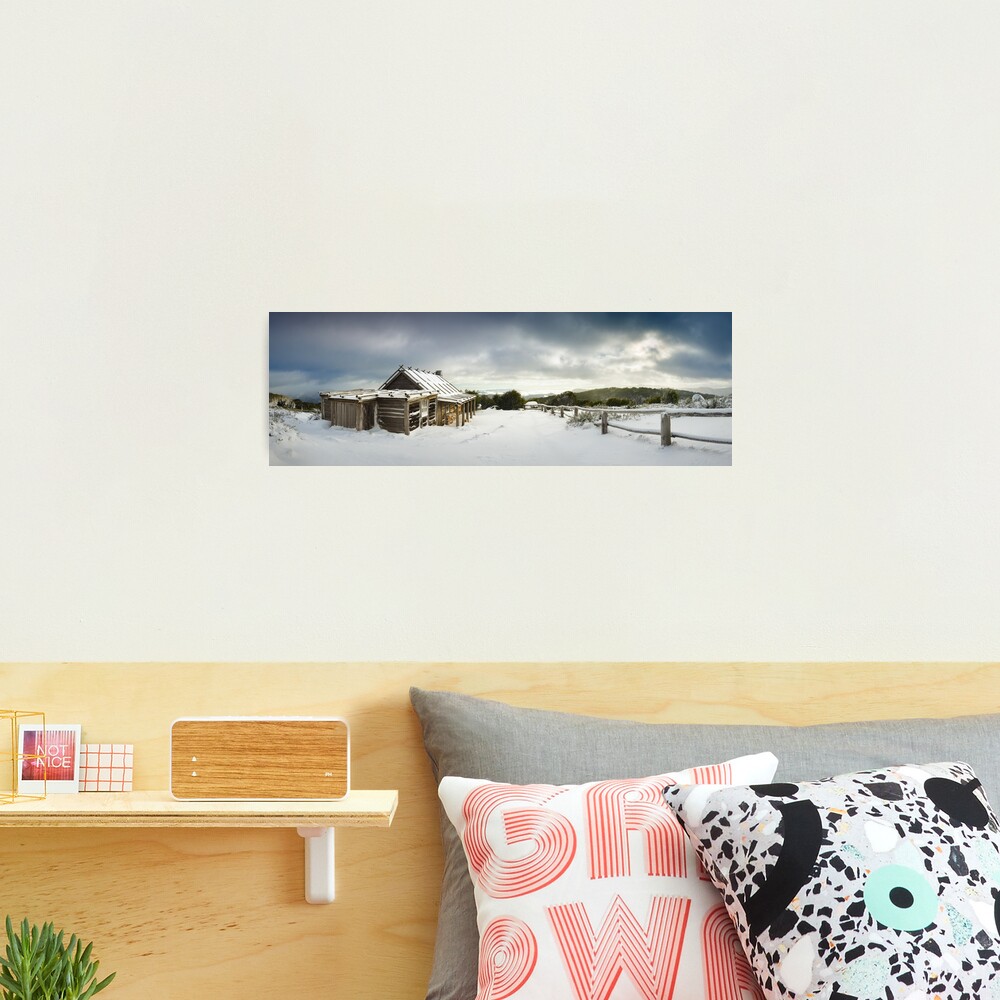 Craigs Hut Winter Morning, Mt Stirling, Victoria, Australia Photographic Print