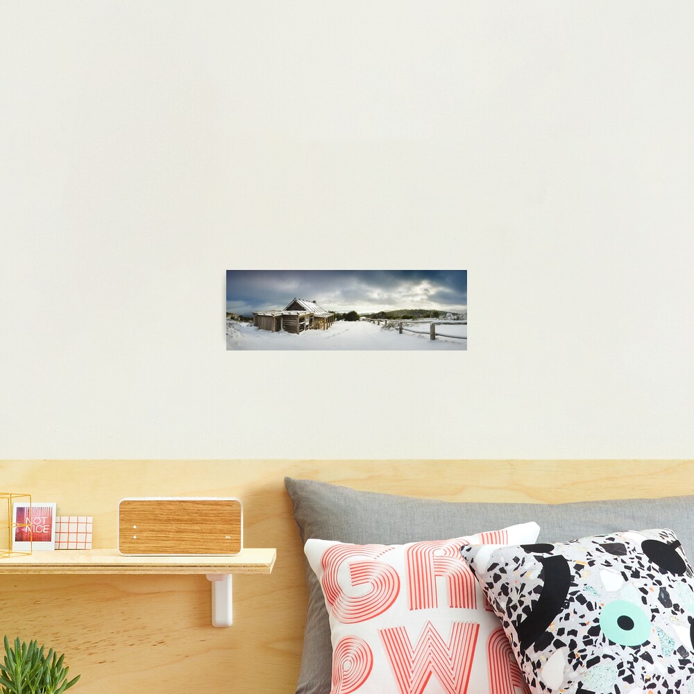 Craigs Hut Winter Morning, Mt Stirling, Victoria, Australia Photographic Print