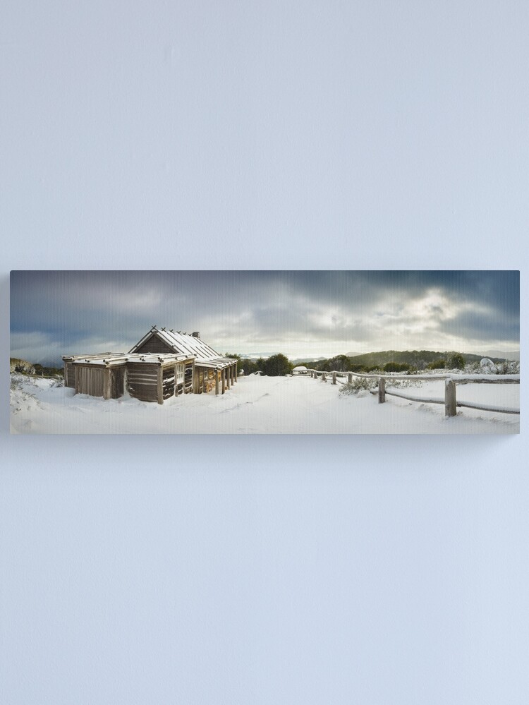Alternate view of Craigs Hut Winter Morning, Mt Stirling, Victoria, Australia Canvas Print