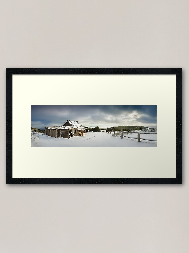 Alternate view of Craigs Hut Winter Morning, Mt Stirling, Victoria, Australia Framed Art Print