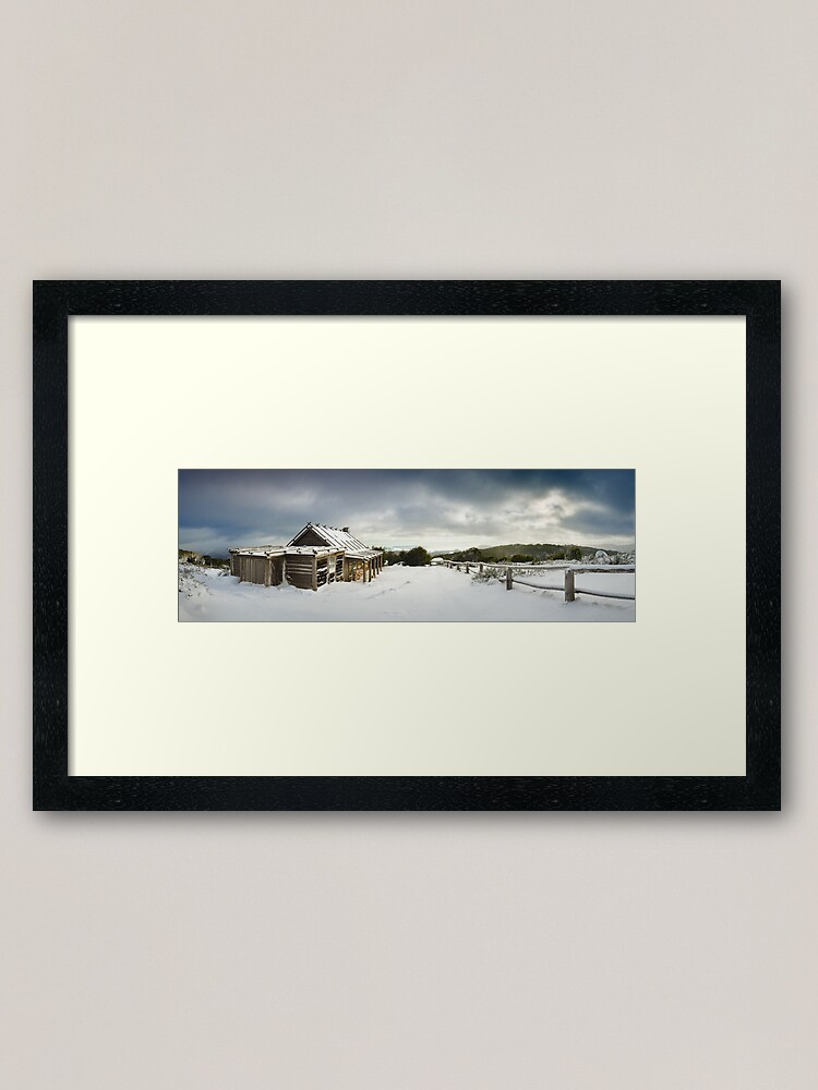 Alternate view of Craigs Hut Winter Morning, Mt Stirling, Victoria, Australia Framed Art Print